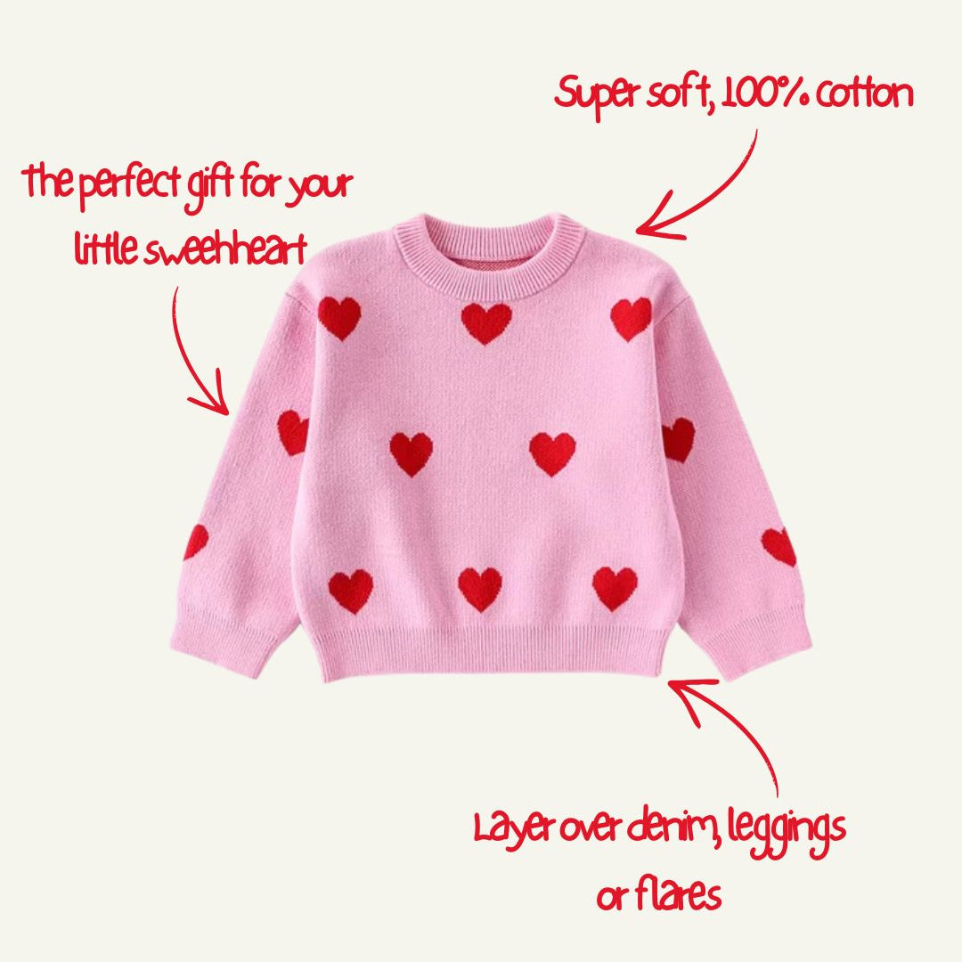 Amalie Hearts Knitted Jumper