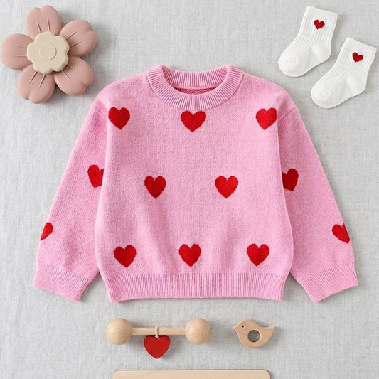 Amalie Hearts Knitted Jumper