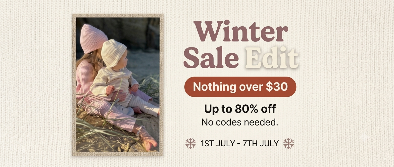 Winter Sale - up to 80% off!
