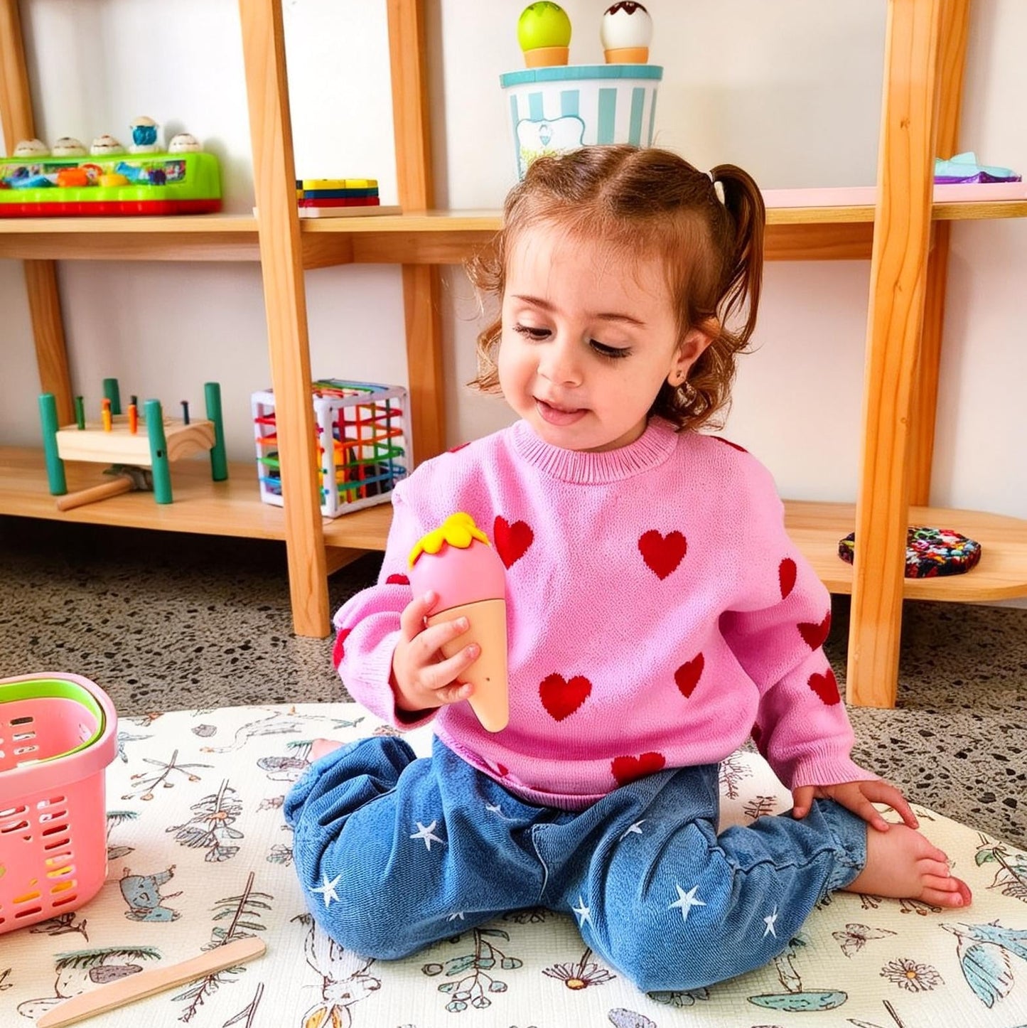 Amalie Hearts Knitted Jumper