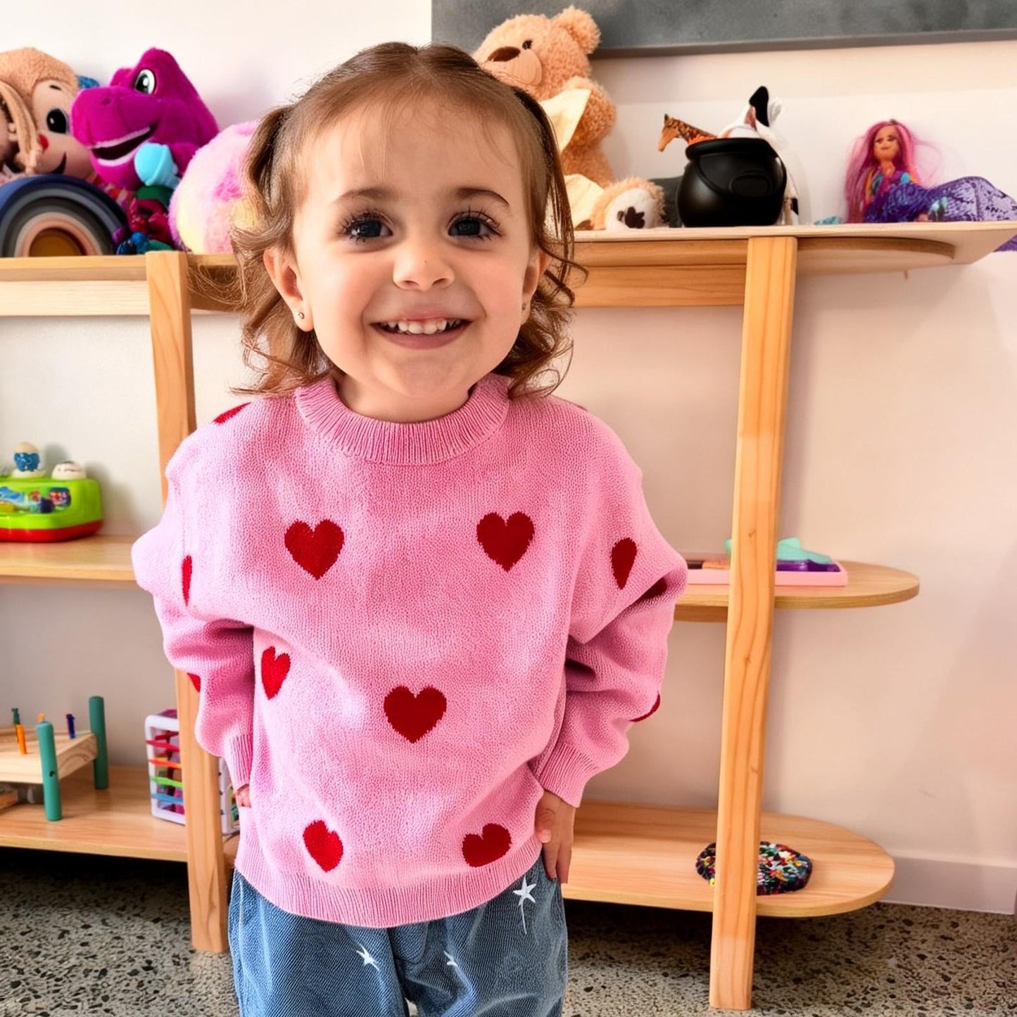 Amalie Hearts Knitted Jumper