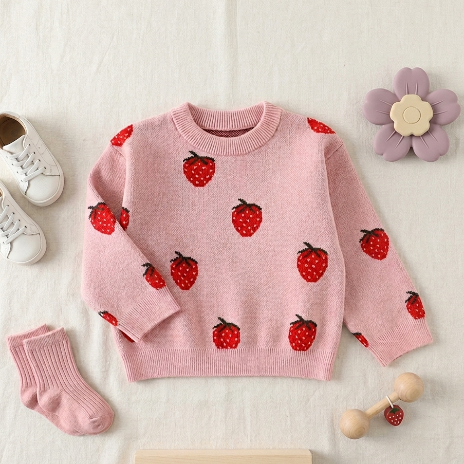Scarlett Strawberry Knitted Jumper