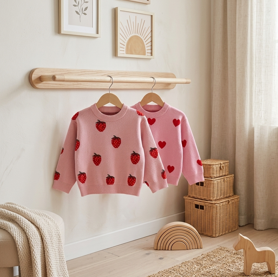 Scarlett Strawberry Knitted Jumper